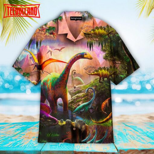 Dinosaur Painting Art Hawaiian Shirt