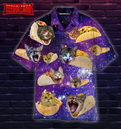 Discover Cool Galaxy Taco Cat Funny Hawaiian Shirt