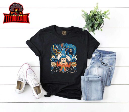 Disney Fantasia Mickey Mouse Sorcerer’s Apprentice Retro T-Shirt