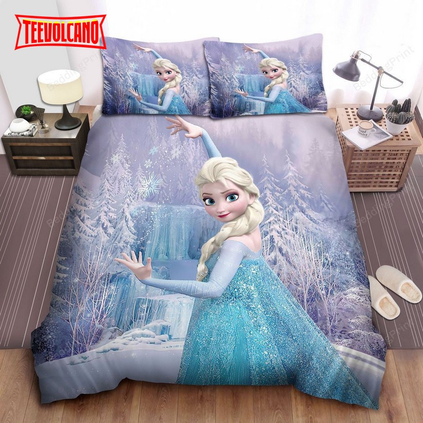 Disney Frozen Elsa In The Snow Forest Duvet Cover Bedding Sets
