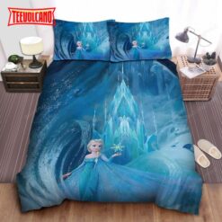 Disney Frozen Elsa Performing Magic Outside Her Ice Castle Bedding Sets