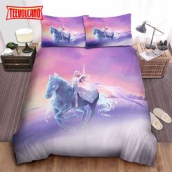 Disney Frozen Elsa Riding Nokk Digital Illustration Duvet Cover Bedding Sets