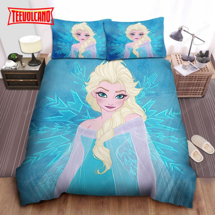 Disney Frozen Elsa With White Hair Portrait Duvet Cover Bedding Sets