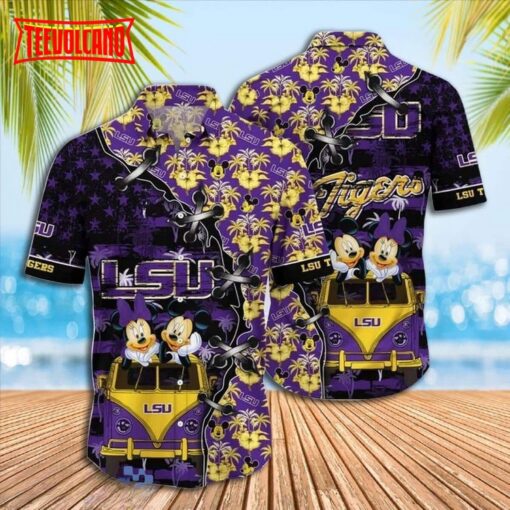 Disney Mickey Mouse LSU Tigers Hawaiian Shirt