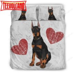 Doberman Dog I Love Dobermans Duvet Cover Bedding Sets