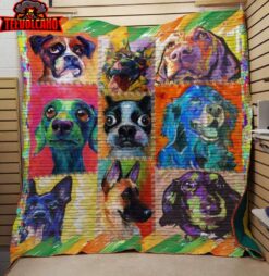 Dog 3D Customized Quilt Blanket