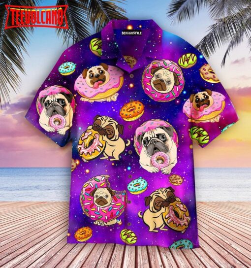 Dog Love Donuts Galaxy Hawaiian Shirt