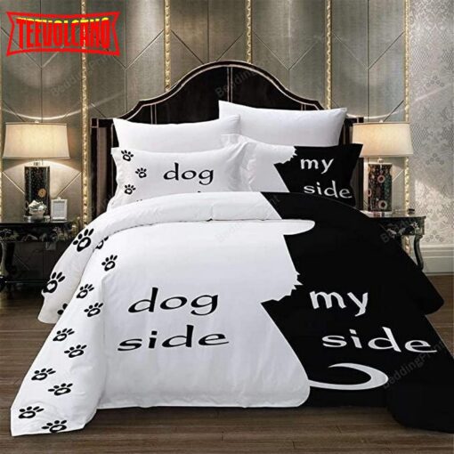 Dog Side And My Side Printed Duvet Cover Bedding Sets