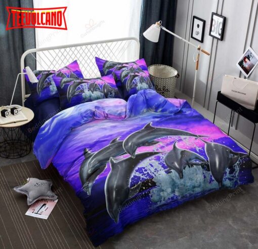 Dolphins Bed Sheets Spread Duvet Cover Bedding Sets