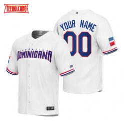 Dominican Republic Custom White Replica 2023 World Baseball Classic Jersey