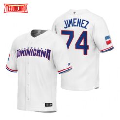 Dominican Republic Eloy Jimenez White Replica 2023 World Baseball Classic Jersey