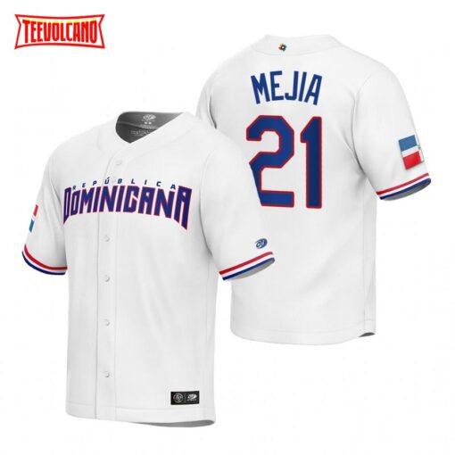 Dominican Republic Francisco Mejia White Replica 2023 World Baseball Classic Jersey