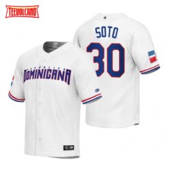 Dominican Republic Gregory Soto White Replica 2023 World Baseball Classic Jersey