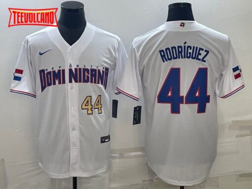 Dominican Republic Julio Rodriguez White Gold Replica 2023 World Baseball Classic Jersey