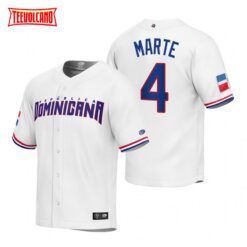 Dominican Republic Ketel Marte White Replica 2023 World Baseball Classic Jersey