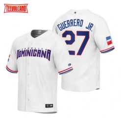 Dominican Republic Vladimir Guerrero Jr. White Replica 2023 World Baseball Classic Jersey