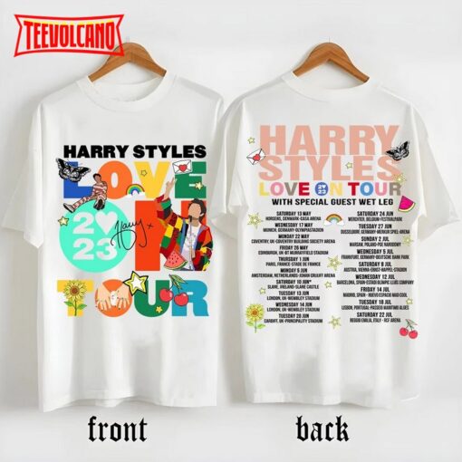 Double Side Harry Style Love On Tour 2023 Unisex T-Shirt
