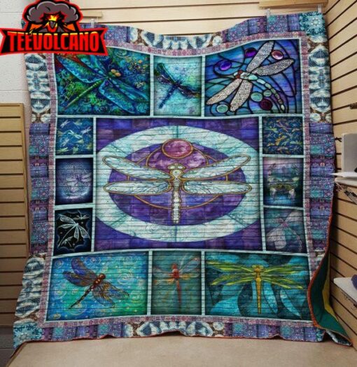 Dragonfly 3D Customized Quilt Blanket