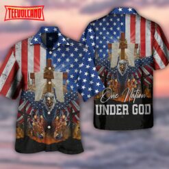 Eagle America One Nation Under God Hawaiian Shirt