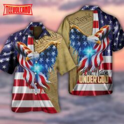 Eagle Cross One Nation Under God Hawaiian Shirt