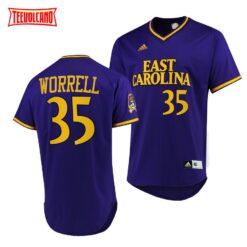 ECU Pirates Bryson Worrell College Baseball Jersey Purple