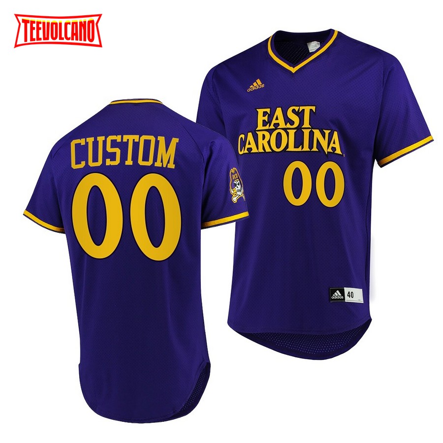 ECU Pirates Custom College Baseball Jersey Purple