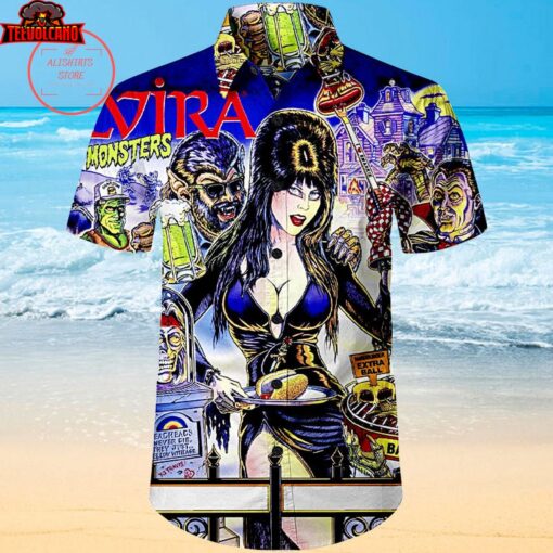 Elvira Pinball Unisex Hawaiian Shirt