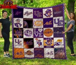 Evansville Purple Aces 3D Customized Quilt Blanket