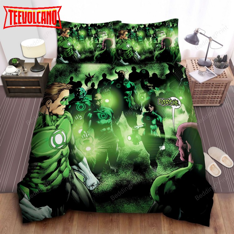 Everyone Of The Green Lantern Corps Duvet Cover Bedding Sets