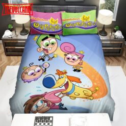 Fairly Odd Parents Sparky Licks Timmy Turner Duvet Cover Bedding Sets