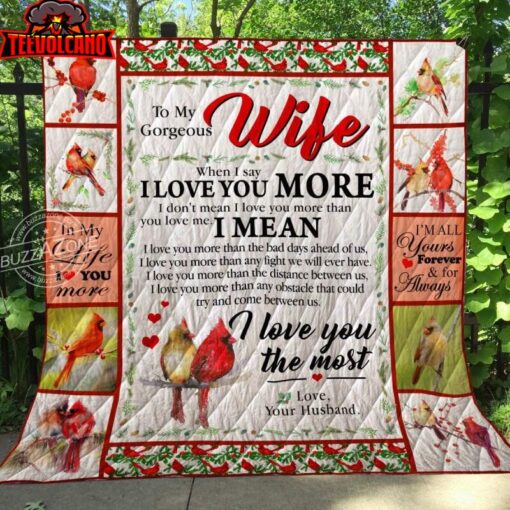 Family Wife Love You Most 3D Quilt Blanket