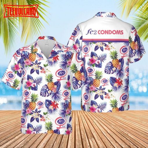 FC2 Condoms Hawaiian Shirt and Shorts