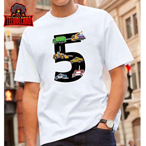 Fifth 5yr 5th Birthday Boy 5 Years Old Birthday Decoration T-Shirt