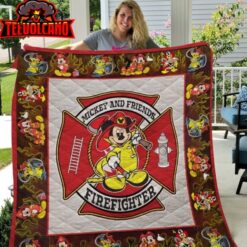 Fireman Mickey And Friends 3D Customized Quilt Blanket