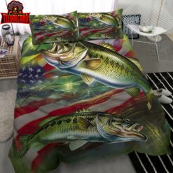 Fish And American Flag Bedding Sets