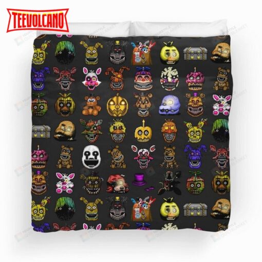 Five Nights At Freddys Pixel Art Multiple Characters Bedding Sets