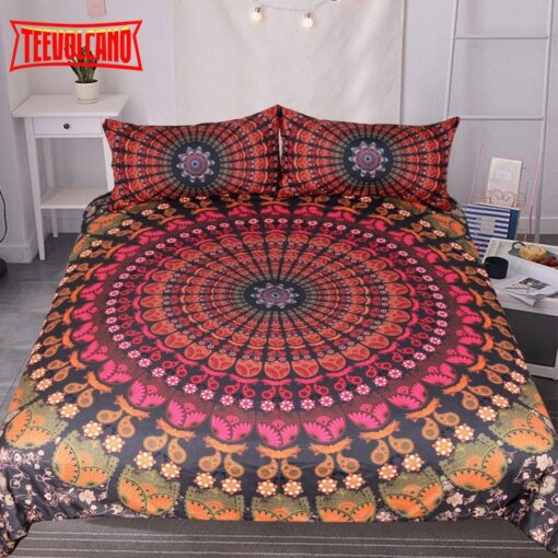 Floral Boho Mandala Bed Sheets Duvet Cover Bedding Sets