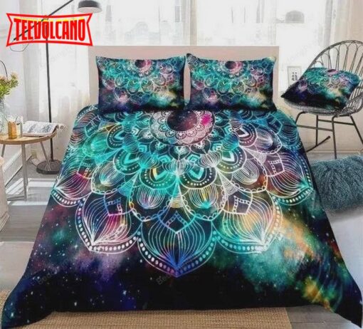 Floral Galaxy Mandala Bed Sheets Duvet Cover Bedding Sets