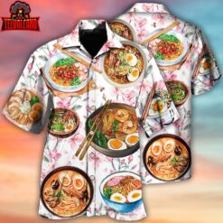 Food Ramen Delicious Floral Style Hawaiian Shirt