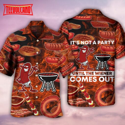Food Sausage It’s Not A Party Hawaiian Shirt
