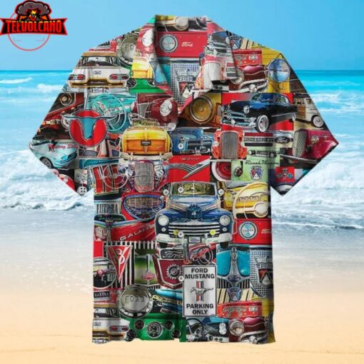 Ford Classic Car pattern Hawaiian Shirt