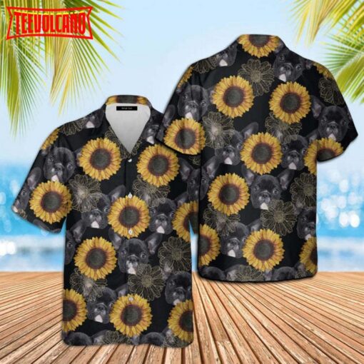 French Bulldog Lovers Sunflower Hawaiian Shirt V4