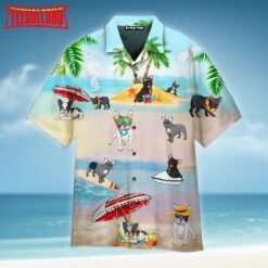 French Bulldogs At The Beach Hawaiian Shirt