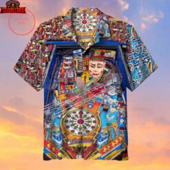 Funhouse Pinball Machine Hawaiian Shirt