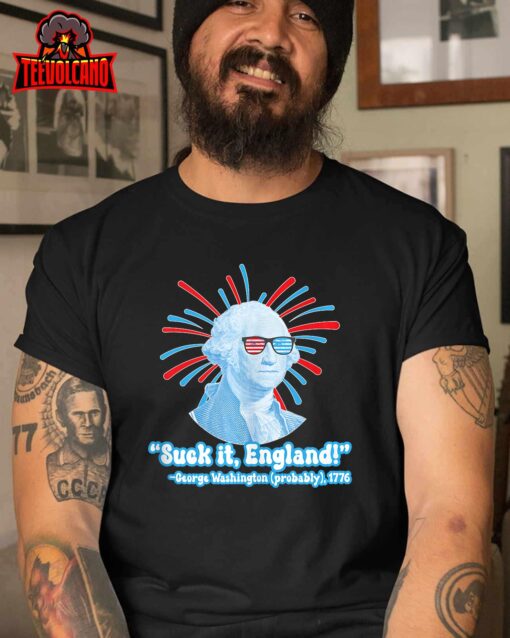 Funny American Shirt Gift, Suck It England George Washington Tank Top