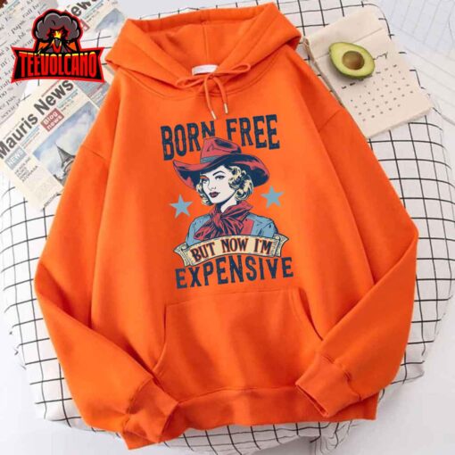 Funny Born Free But Now I’m Expensive Cute Girl 4th Of July T-Shirt