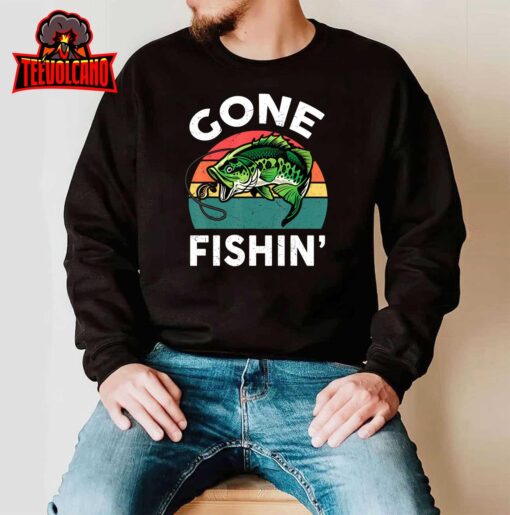 Funny Gone Fishing-Shirt Bass Fish Kid Boy Men Women Toddler T-Shirt