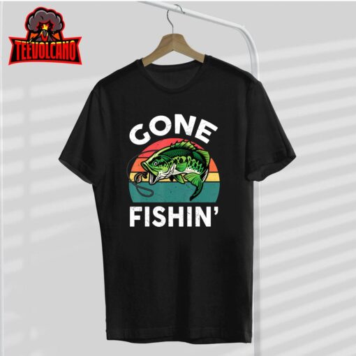 Funny Gone Fishing-Shirt Bass Fish Kid Boy Men Women Toddler T-Shirt