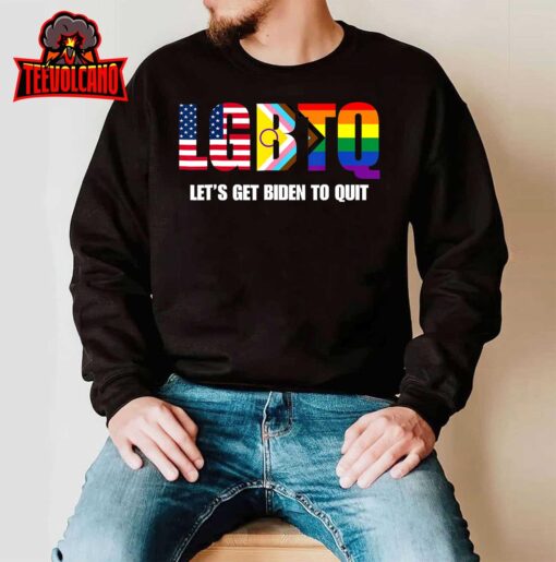 Funny LGBTQ Anti Biden – Let’s Get Biden To Quite T-Shirt