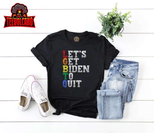 Funny LGBTQ Anti Biden – Let’s Get Biden To Quite T-Shirt